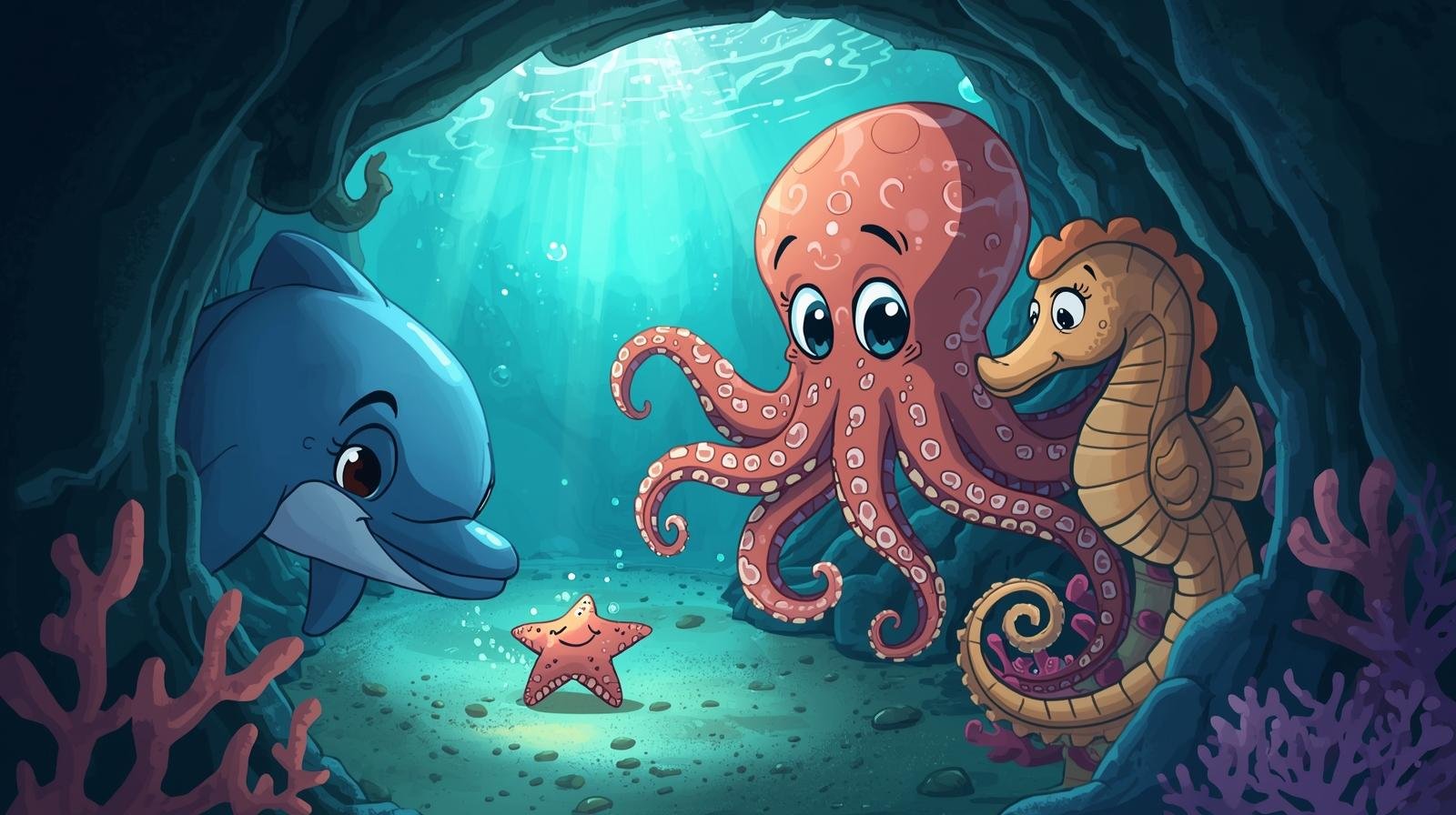 Dino, Otto e Camilla salvano la stella marina